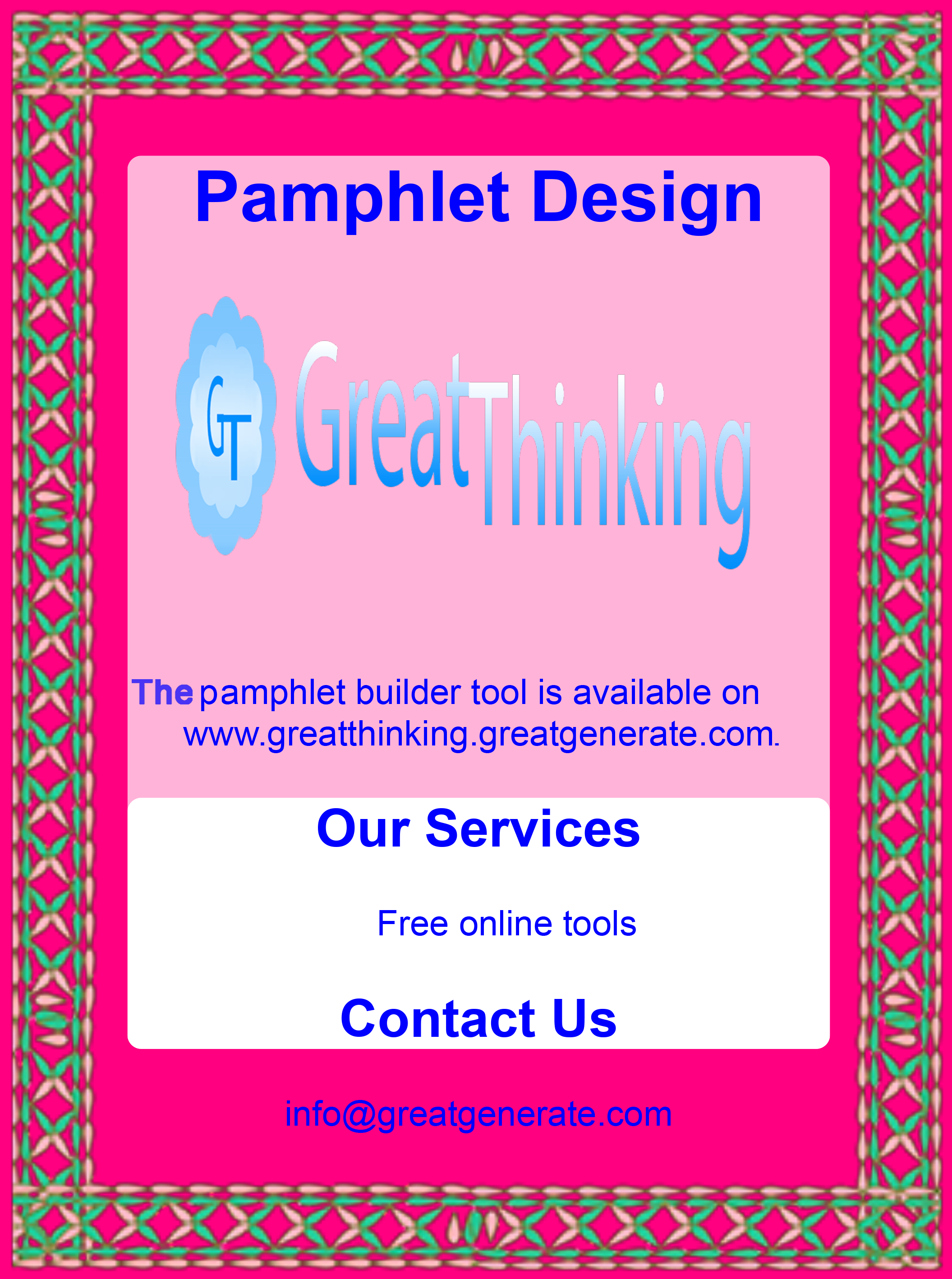 Free Pamphlet Maker Tool