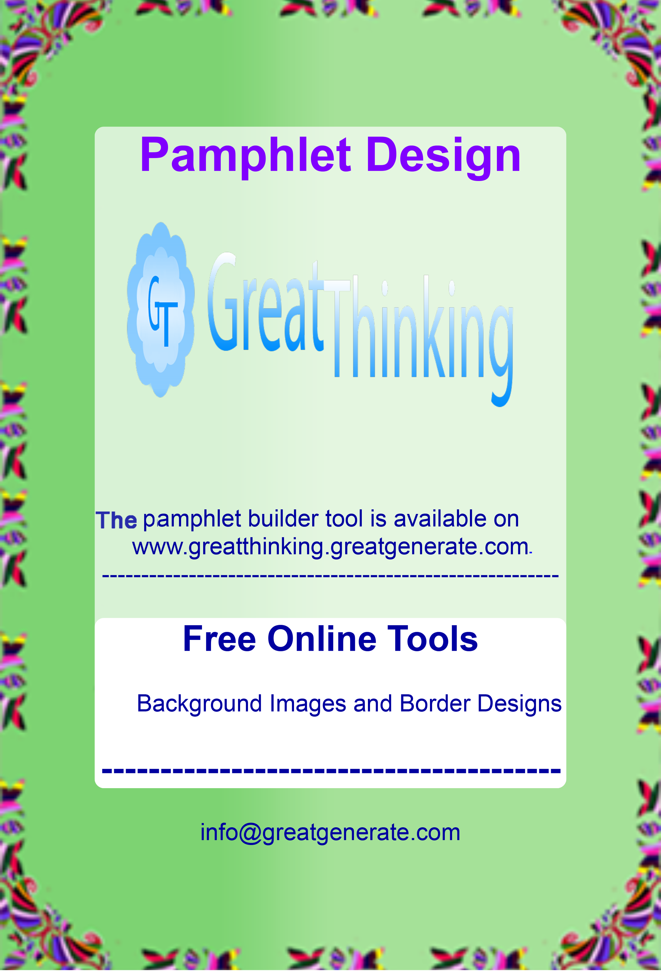 Free Pamphlet Maker Tool