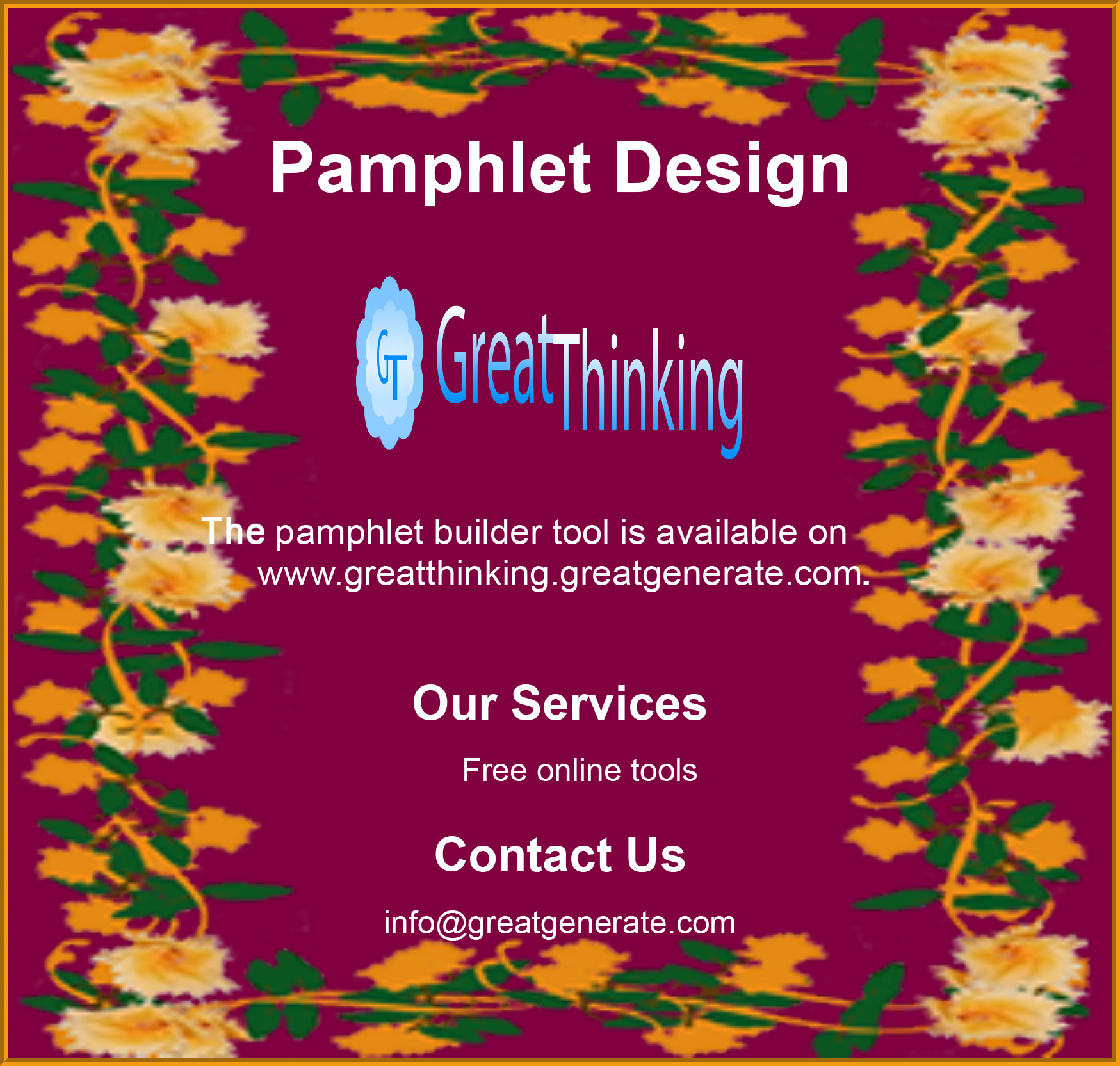 Free Pamphlet Maker Tool