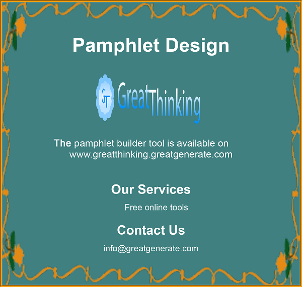 Free Pamphlet Maker Tool